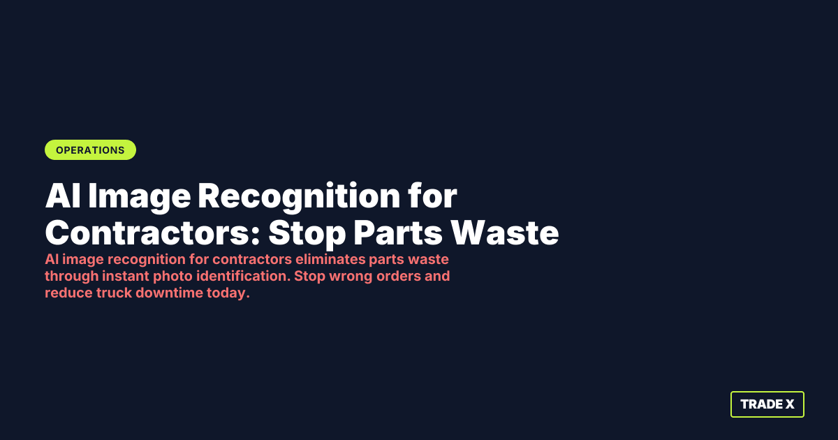AI image recognition for contractors identifying HVAC parts from smartphone photo